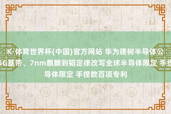 K·体育世界杯(中国)官方网站 华为建树半导体公司：从自研5G基带、7nm麒麟到韬定律改写全球半导体限定 手捏数百项专利