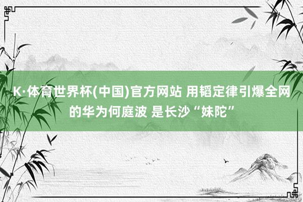 K·体育世界杯(中国)官方网站 用韬定律引爆全网的华为何庭波 是长沙“妹陀”