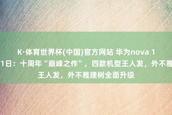K·体育世界杯(中国)官方网站 华为nova 16系列定档6月1日：十周年“巅峰之作”，四款机型王人发，外不雅建树全面升级