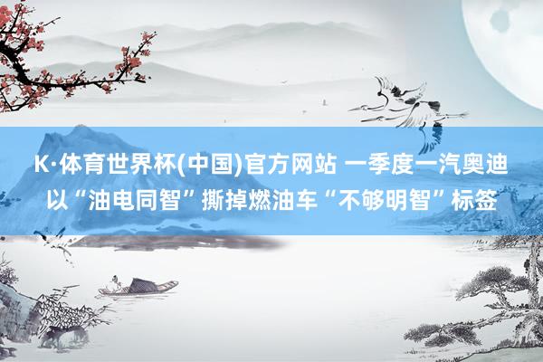 K·体育世界杯(中国)官方网站 一季度一汽奥迪以“油电同智”撕掉燃油车“不够明智”标签