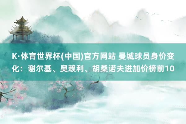 K·体育世界杯(中国)官方网站 曼城球员身价变化：谢尔基、奥赖利、胡桑诺夫进加价榜前10
