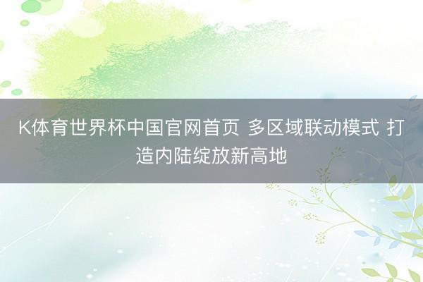 K体育世界杯中国官网首页 多区域联动模式 打造内陆绽放新高地